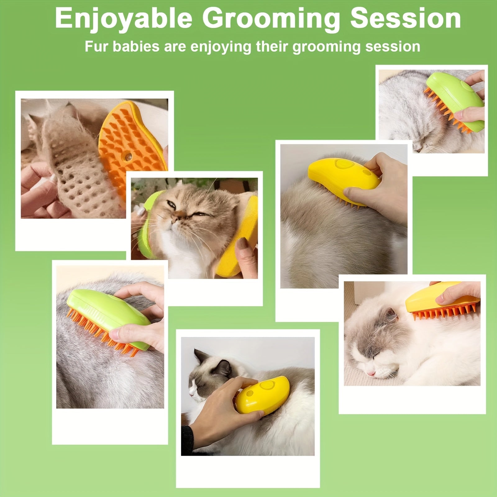 Pet Grooming Brush for Cats and Dogs 3-in-1 Steam, Cleansing, Massage