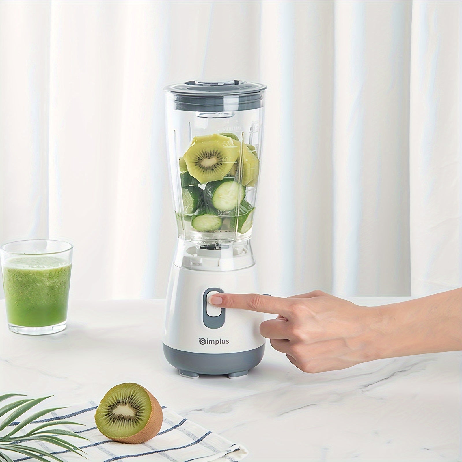 Licuadora de alta velocidad de 250W con capacidad de 600ml, material ABS duradero, fácil de limpiar