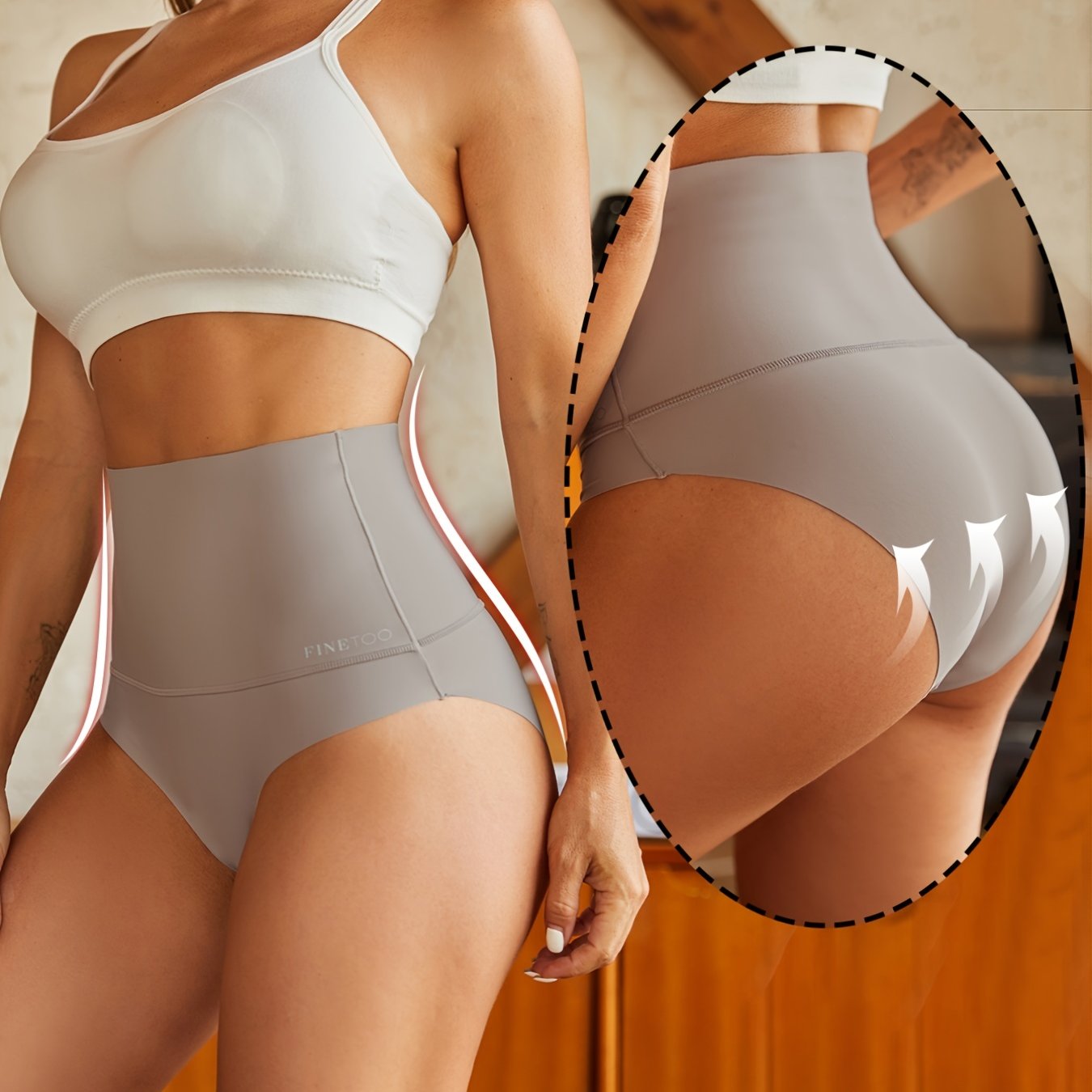 Women's High-Waist Stretchy Breathable Lingerie Underwear