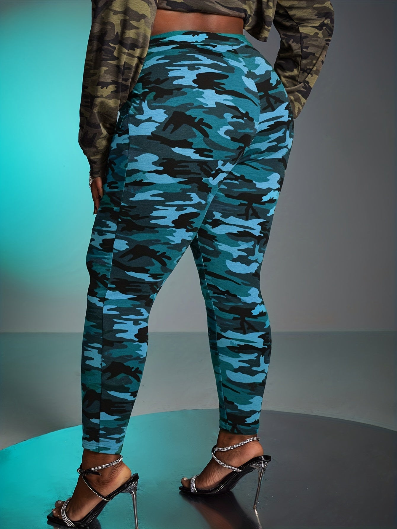 Women's Camouflage Yoga Pants High-Waist Butt Lifting Running Leggings
