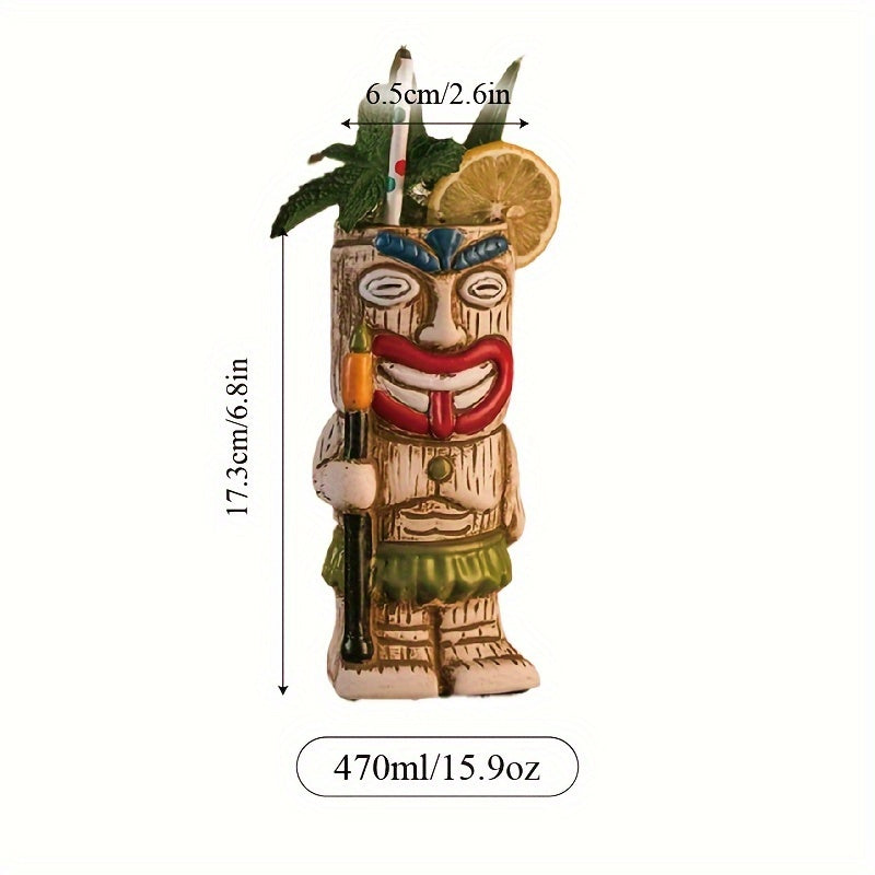 Hawaiian Tiki Cocktail Mug for Bars, Restaurants, Home Use