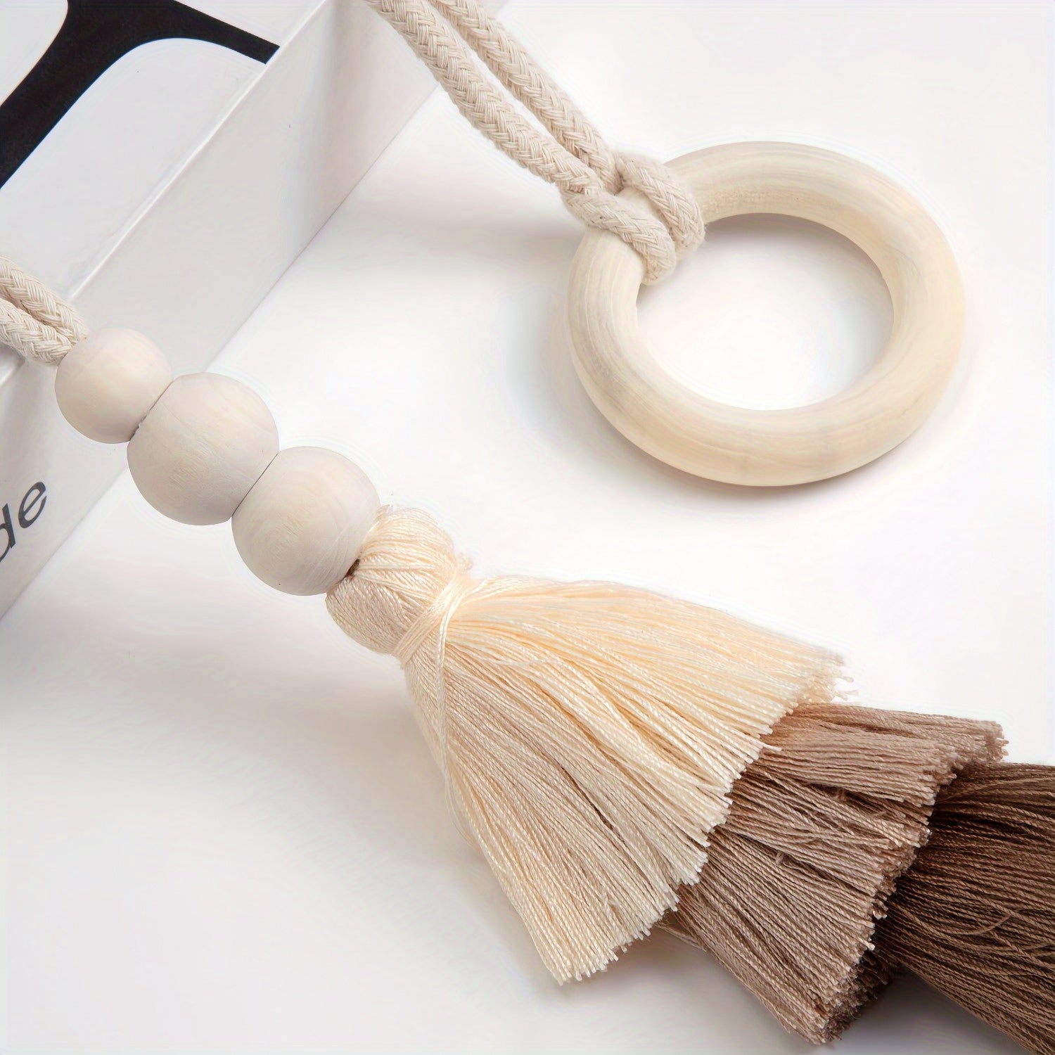 Set of 2 Magnetic Curtain Tiebacks Silk Rope Holdbacks for Living Room and Bedroom