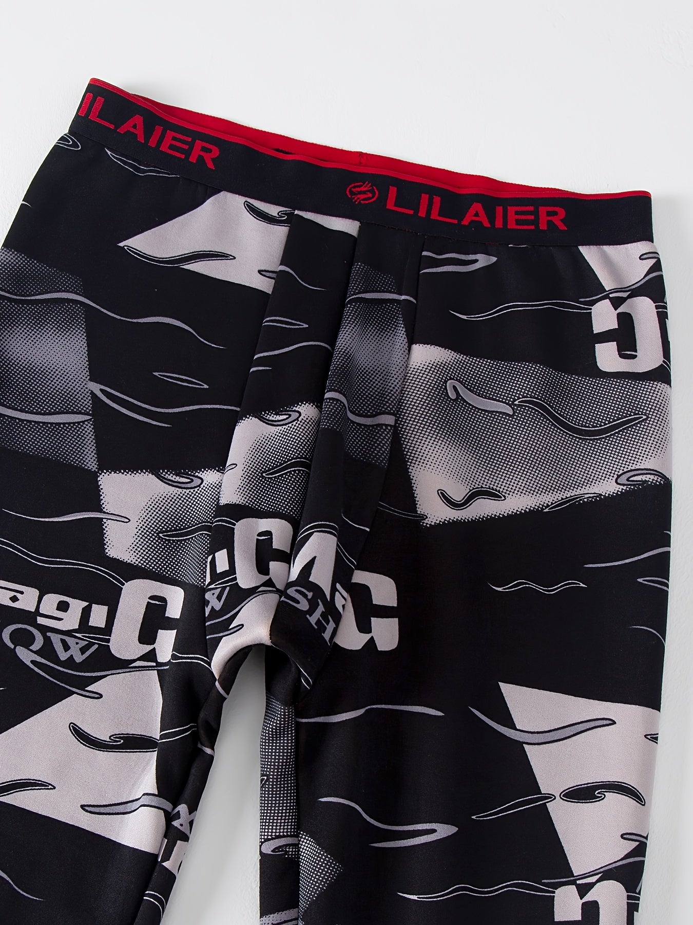 Men's Thermal Underwear Set Camouflage Fleece-Lined Long Sleeve Top and Leggings Winter Skiing