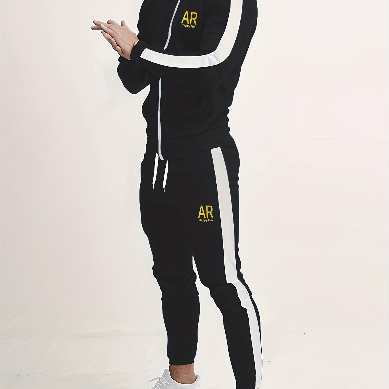 Printed Long Sleeve Zipper Lash Set with Polyester Knit Fabric for Spring Fall