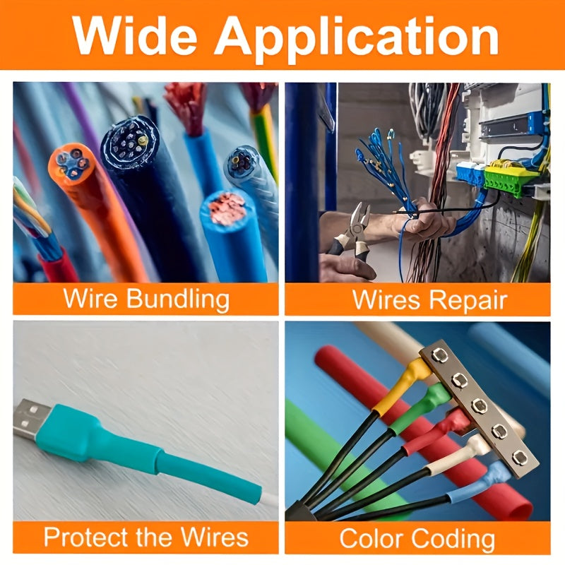 Набор термоусадочных трубок, ассорти, изоляция для электрических проводов, 164-750 штук