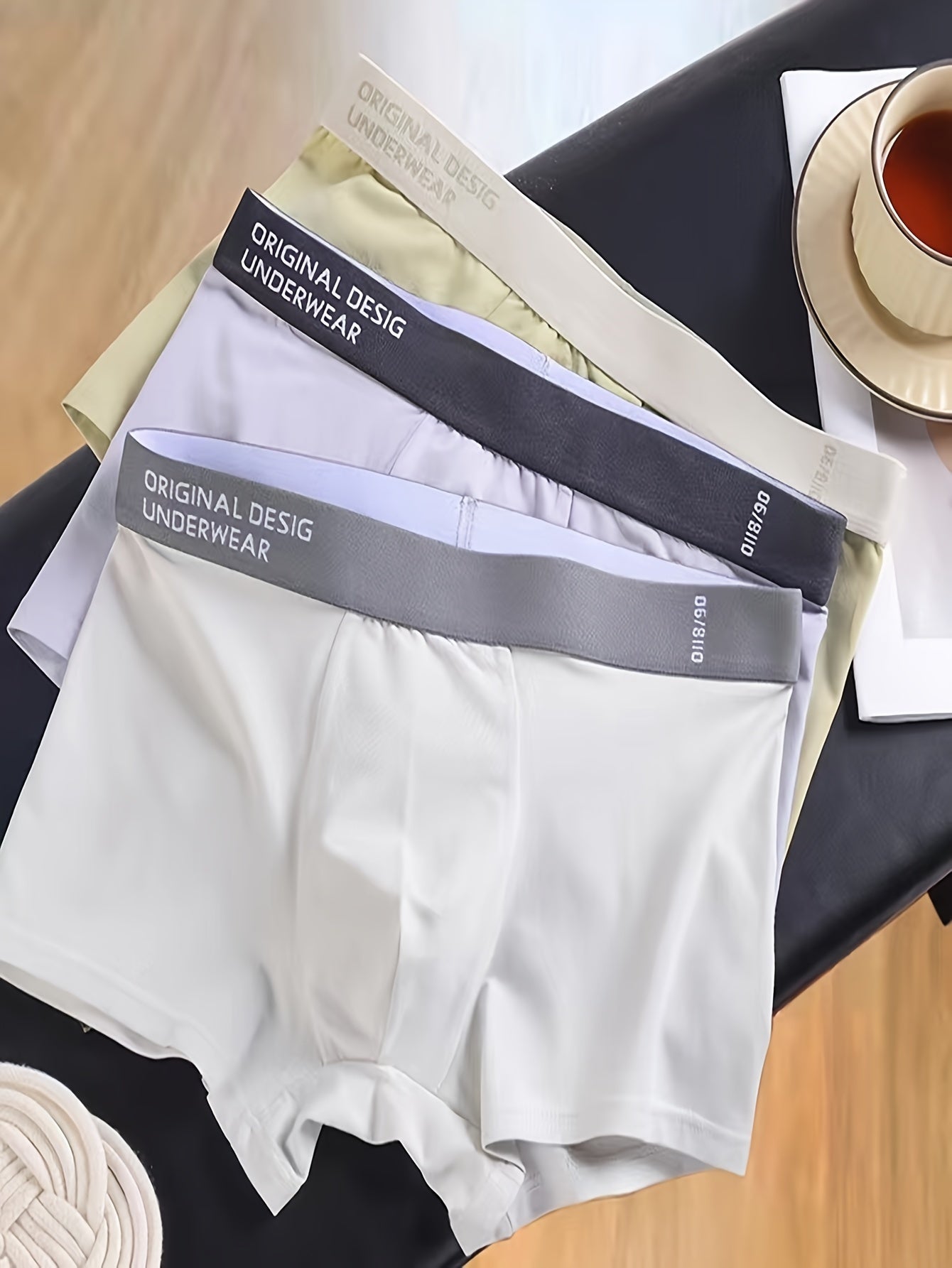 Men's Solid Color Boxer Briefs Stretchy Comfortable Underwear Pack of 1 or 4