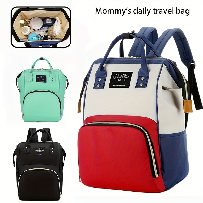 Multi-Functional Diaper Backpack for Moms Waterproof Oxford Cloth Red