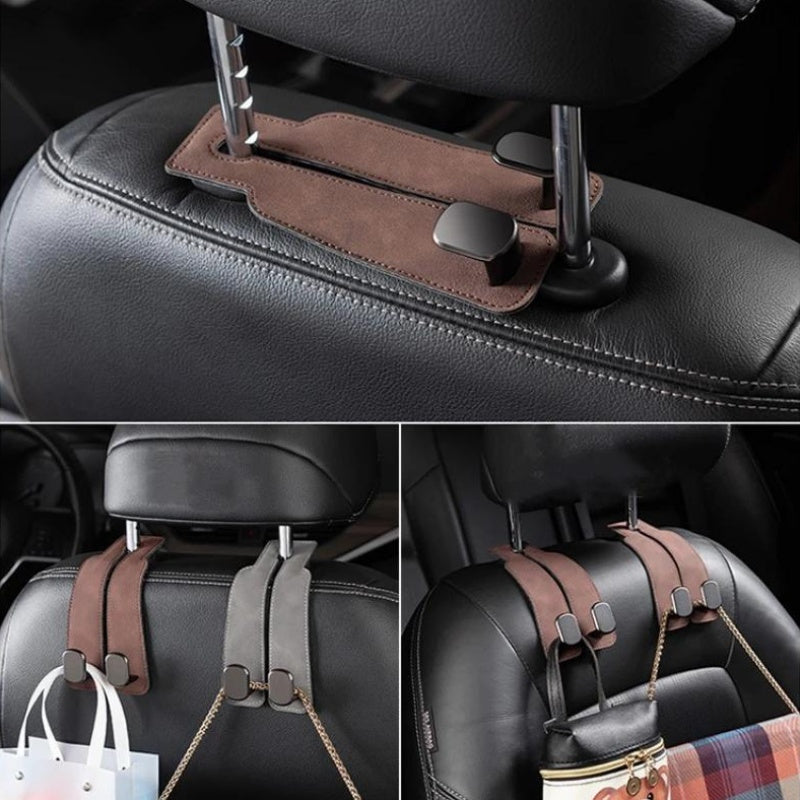 Organizador de asientos de coche, almacenamiento de basura de imitación cuero para asiento trasero del vehículo