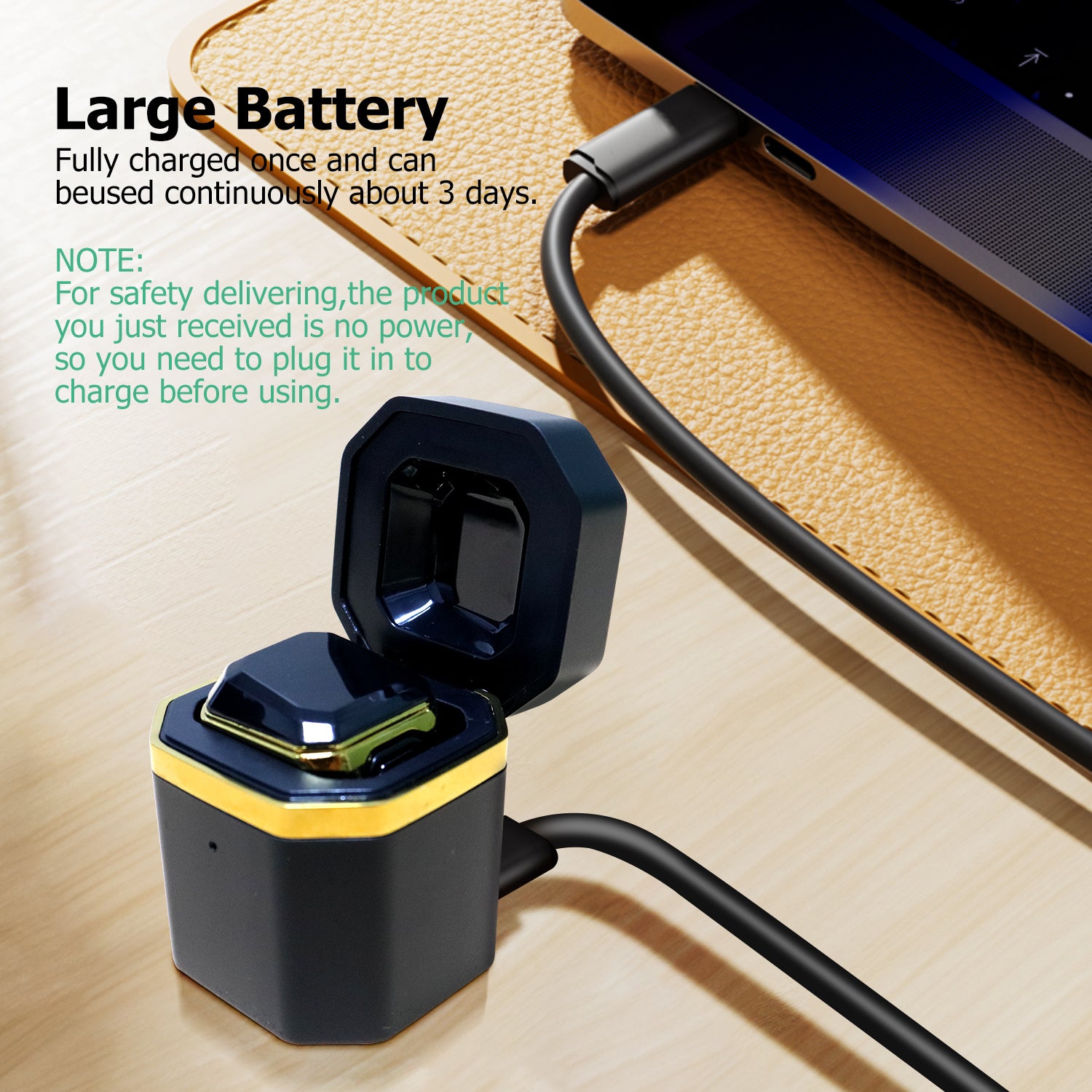 OLED ekranli Aqlli Duoga uzuk, USB bilan quvvatlanadigan, ilova orqali boshqariladigan, zink alloy, uzoq davom etadigan batareya, eslatma ogohlantirishlari, yo'nalish ko'rsatuvchi, hisoblagich, Azon signalizatori, zaryadlash kabeli bilan ta'minlangan &