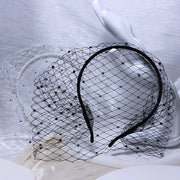 To'y va partiy uchun qora rhinestone niqobli bosh bandi, zamonaviy vintage spiral dizayni