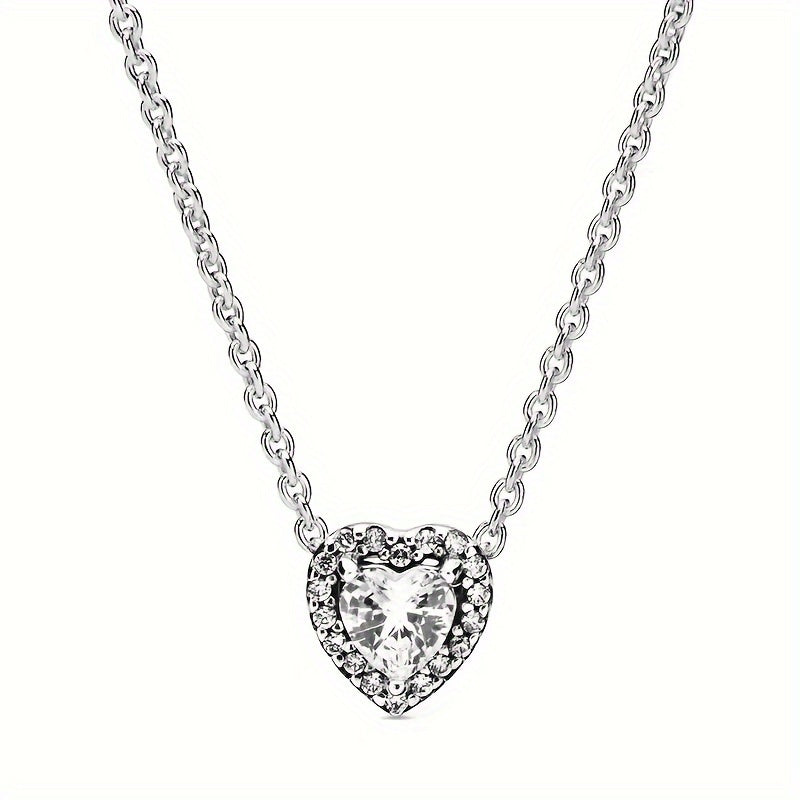 Chiroyli 925 Sterling Silver Yurak Shaklidagi Zargarlik to'plami - Noqulay teri uchun xavfsiz, Har kuni kiyish yoki sovg'a berish uchun ideal