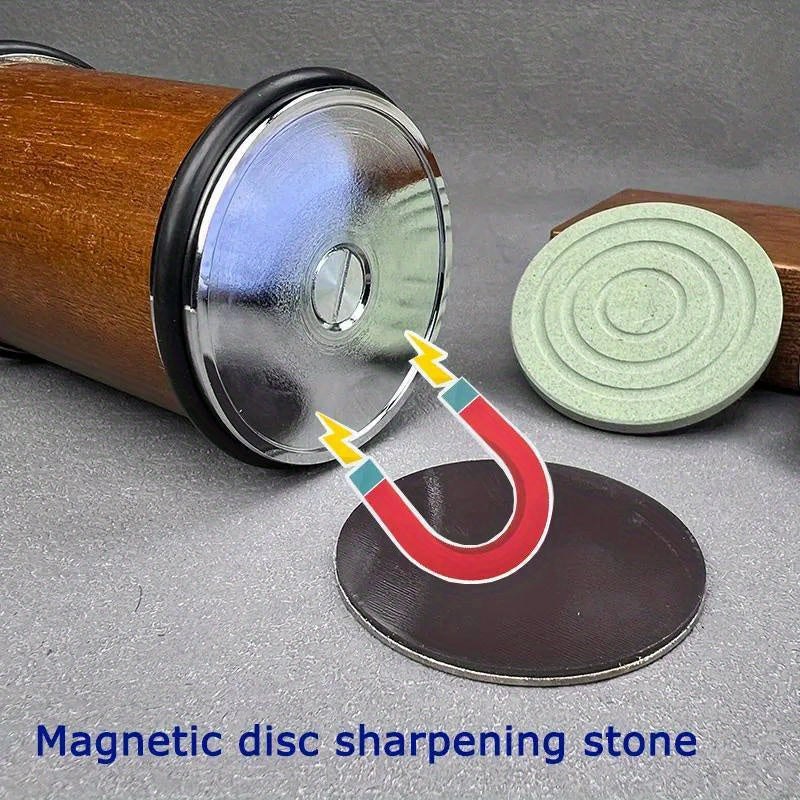 Набор для заточки ножей 15-20 градусов с магнитным держателем и алмазным камнем, кухонный аксессуар