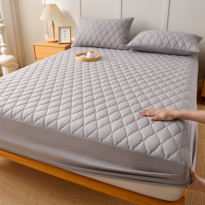 Waterproof Quilted Mattress Protector Single Double Hypoallergenic Polyester Easy to Clean