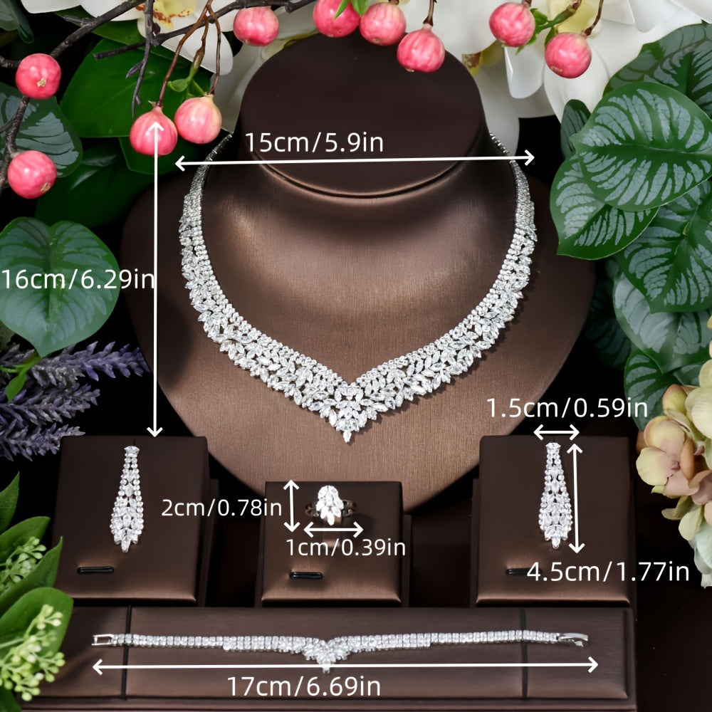 Set of 4 Elegant Luxury Jewelry Sets for Middle Eastern Bridal Wear