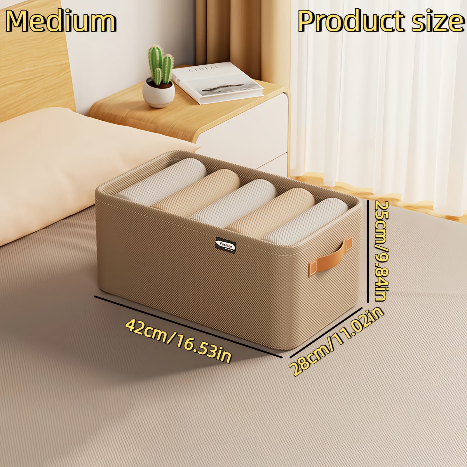 Многофункциональная складная корзина для хранения с ручкой для организации одежды, одеял и экономии места в шкафах, спальнях и общежитиях. Практичный помощник для хранения в доме.