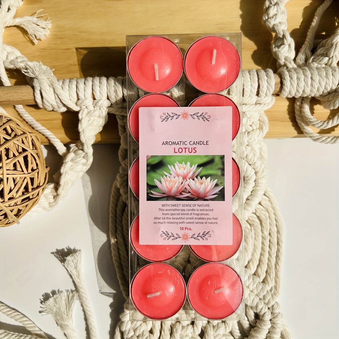 Набор из 10 сильно ароматизированных чайных свечей, идеально подходящих для домашнего декора, свадеб, вечеринок, праздников, спа и ароматерапии.