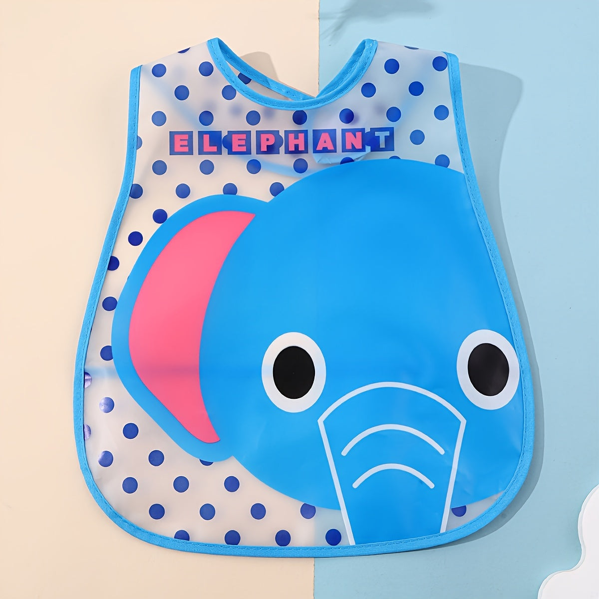 Kids Waterproof Feeding Bib Sleeveless Soft Polyester with Magic Tape Closure