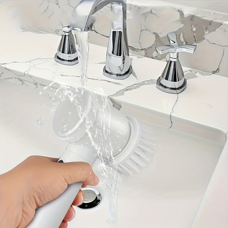 Qo'lga olinadigan elektr aylanuvchi tozalovchi, 5 ta almashtiriladigan bosh bilan, qayta zaryadlanadigan litiy batareya, USB zaryadlash, 1200mAh, hammom, yashash xonasi, yotoqxona va ochiq joylarni tozalash uchun ko'p komponentli quvvat tozalash vositasi.