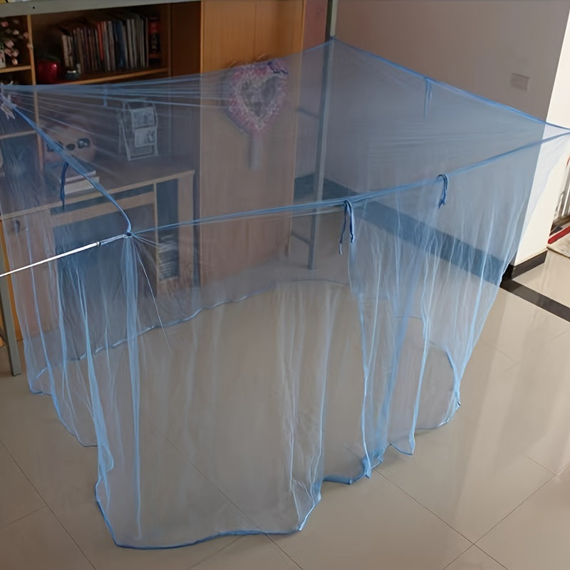 Cubierta de cama con mosquitera de apertura sencilla para patio y camping, portátil, lavable