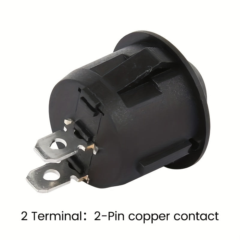 10 piezas de interruptores de palanca redondos SPST 3A 250V 125V para automóviles