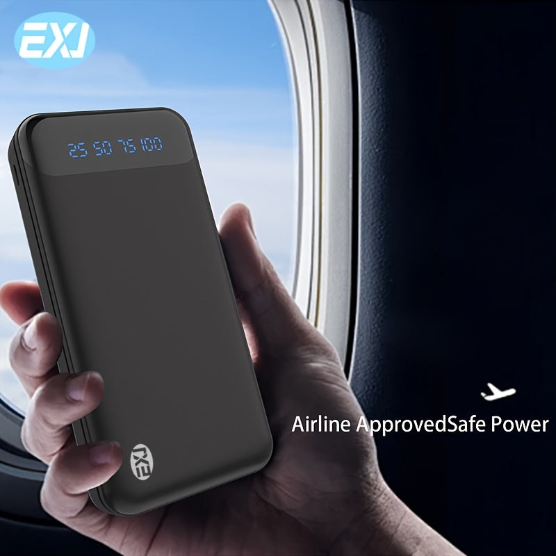 LED displeyli 20000mAh quvvat banki USB Type-C Micro kirish portativ zaryadlovchi iOS Android uchun