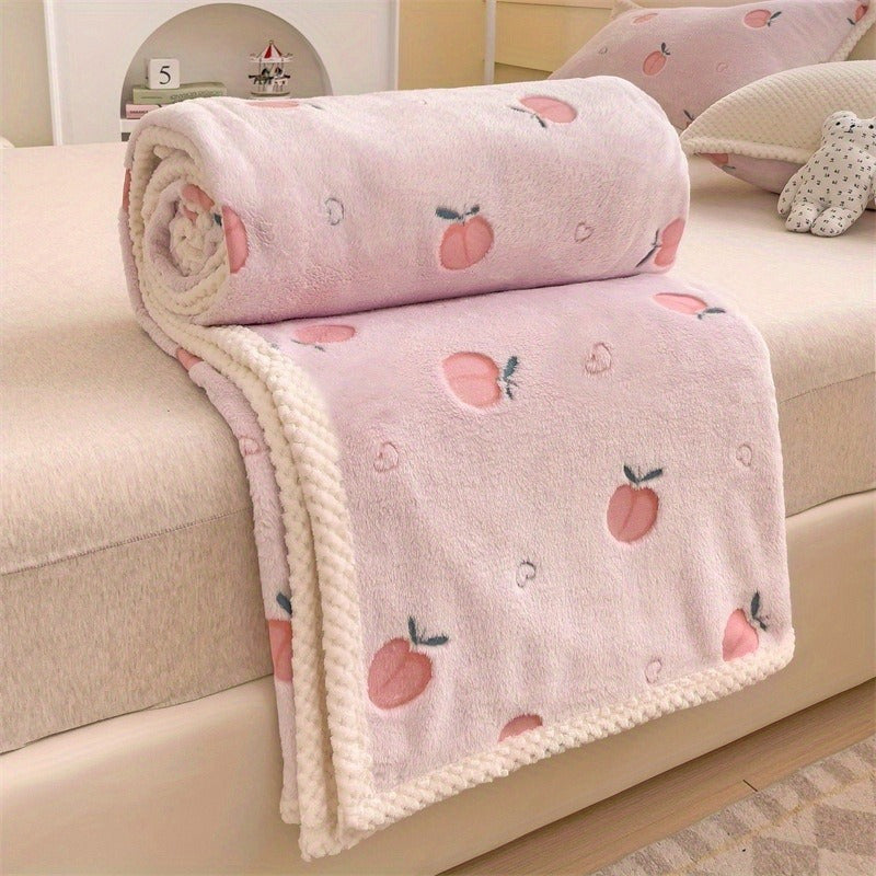 Coral Fleece Throw Blanket Soft Versatile Couch Bed Travel Gift