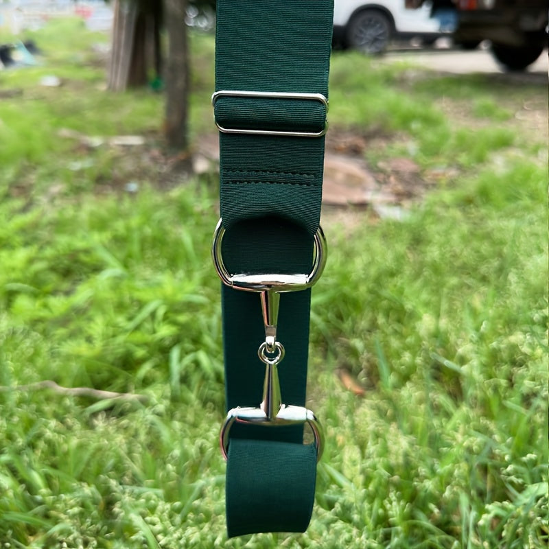 Women's Elastic Waist Belt with Metal Buckle Adjustable Stretchable Accessory