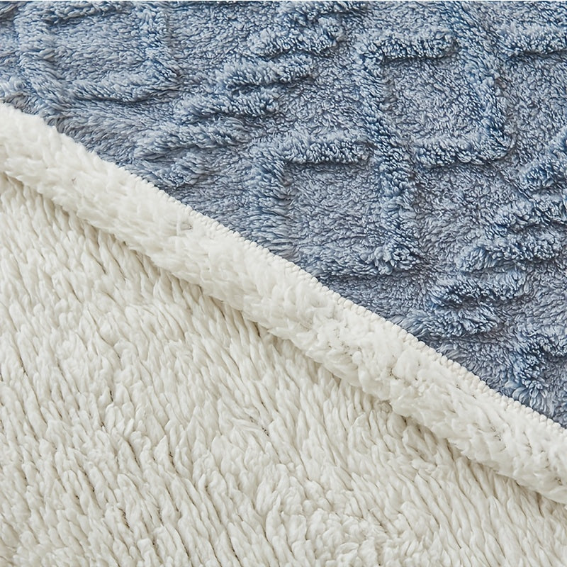 Yumshoq va qulay Taffeta Sherpa Ikki Qavatli Ko'rpa - Divan, Sofа, Ofis, Yotoq, Kamping yoki Sayohat uchun mukammal. Har mavsum uchun ko'p maqsadli sovg'a ko'rpasi.