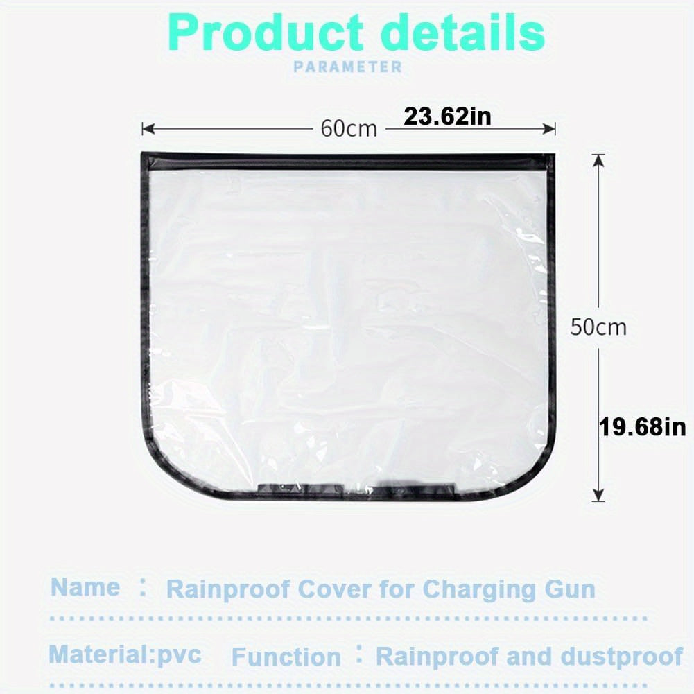 Electric Vehicle Charger Port Cover Magnetic Waterproof Transparent for All Steel Cars