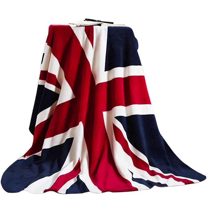 British Flag Fleece Blanket 59x79 Inches Cozy Warm Throw for Couch Sofa Travel