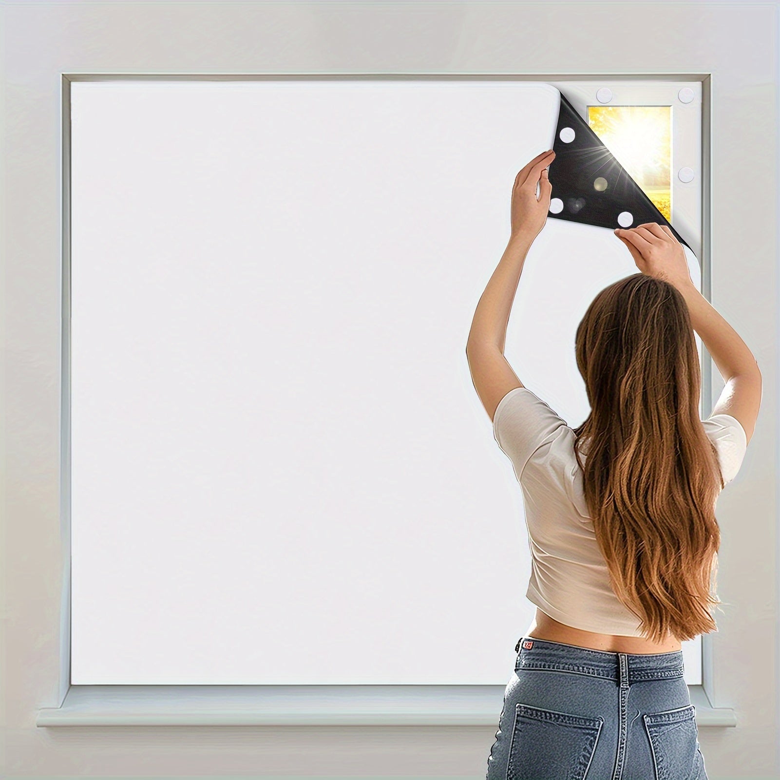 Blackout Window Shades Set of 1 Portable Blackout Curtains for Bedroom Living Room