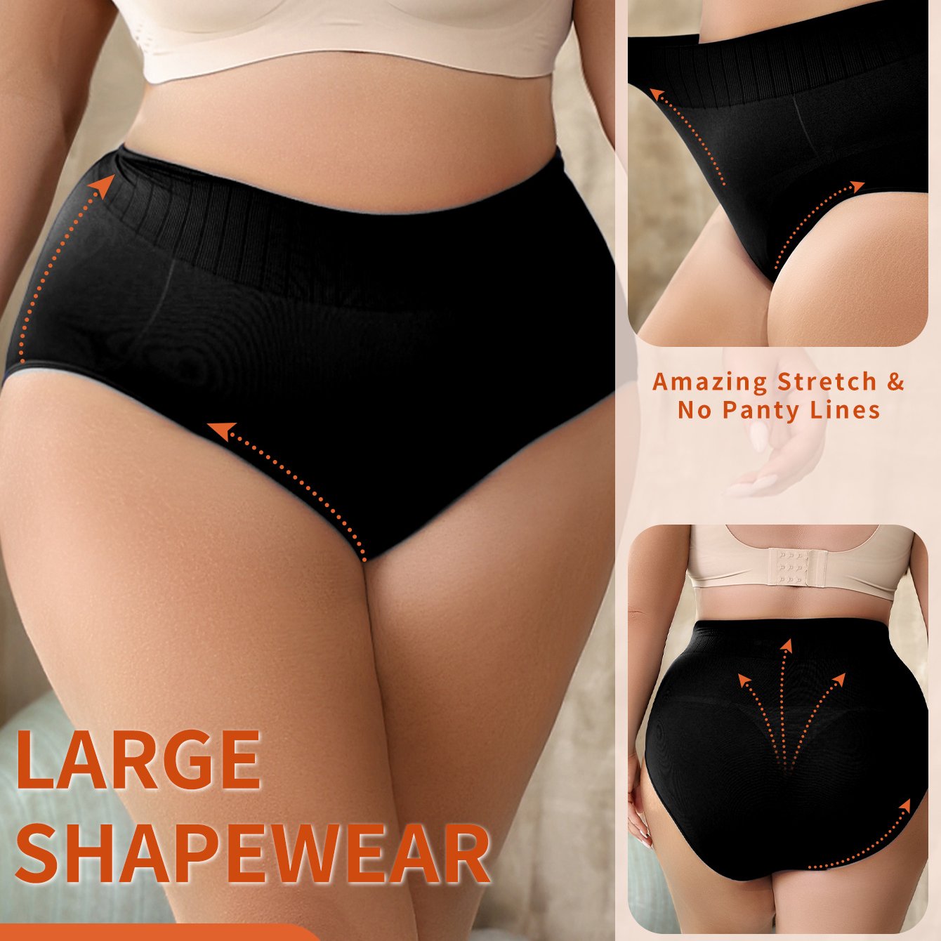 Женские бесшовные дышащие трусики для контроля живота с эффектом подтяжки и моделирования ягодиц