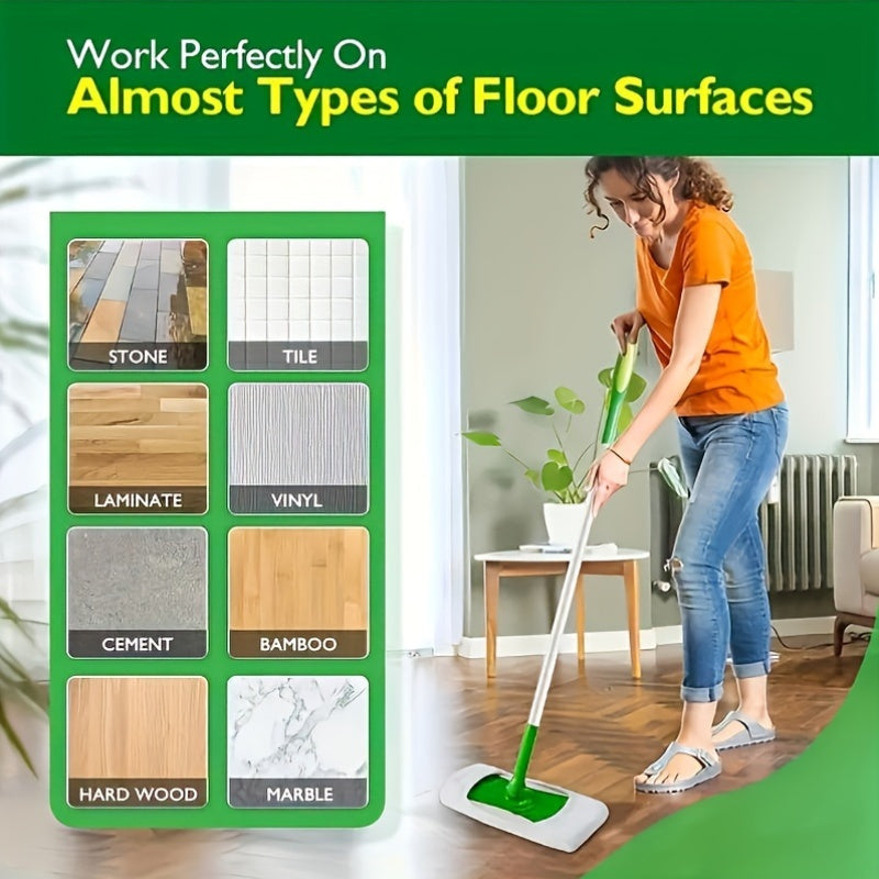 Microfiber Mop Pads 4-Pack, Washable Reusable, Suitable for Hardwood and Tile Floors