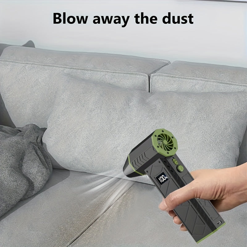 Портативный турбореактивный вентилятор с цифровым дисплеем, перезаряжаемый воздуходувка 36В