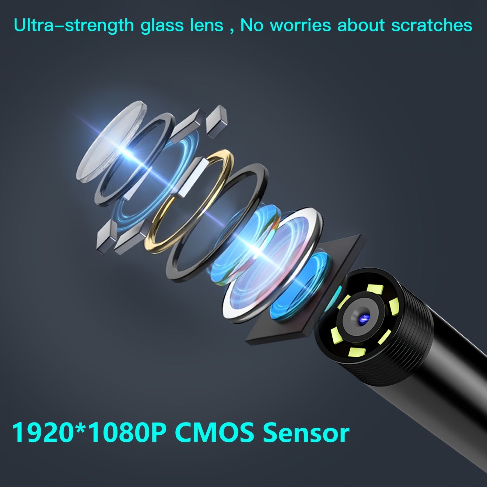 Industrial Endoscope Camera 5.5mm 1080P HD USB iOS Bendable Probe Micro Camera