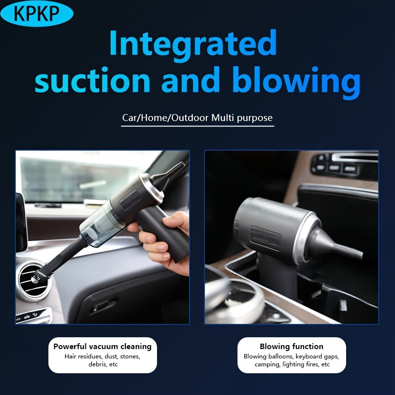 Yengil simsiz avtomobil changyutgichi, yuqori so'rish quvvati va qayta zaryadlanadigan batareyaga ega, uy va avtomobil tozalash uchun ideal.