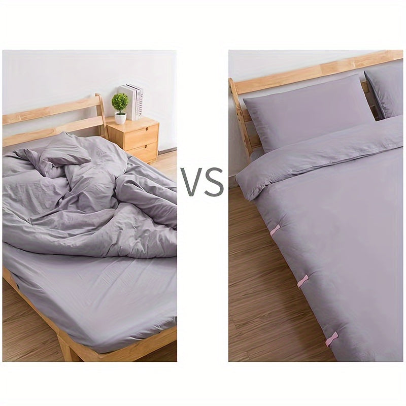 Set of Quilt Clips with Anti-Shedding and Anti-Slip Features for Securing Duvet Covers and Quilts 1 or 3 Pieces