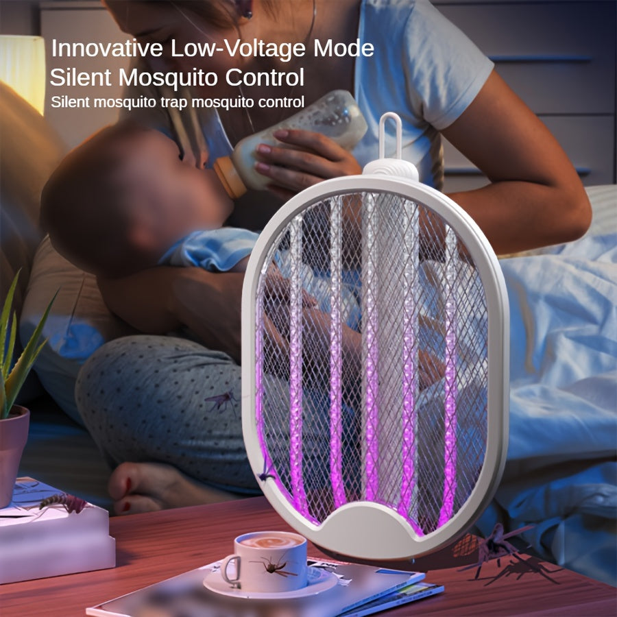 Складной электрический уничтожитель комаров с ультрафиолетовым светом, перезаряжаемый через USB, настенный убиватель мух