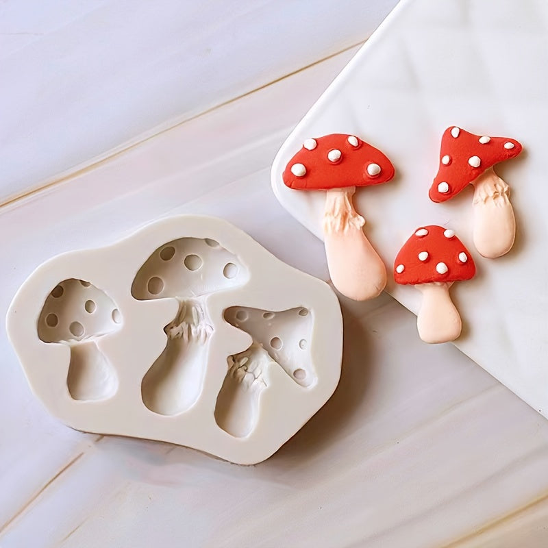 Silicone Mold for Mushrooms for Fondant Chocolate Biscuits Pudding Cakes Resin Clay