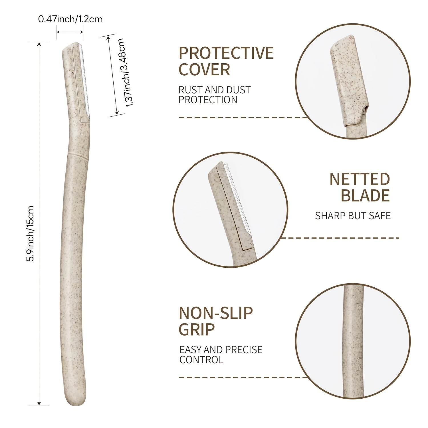 Rasuradoras de cejas, herramienta para depilación facial y exfoliación, paquete de 6