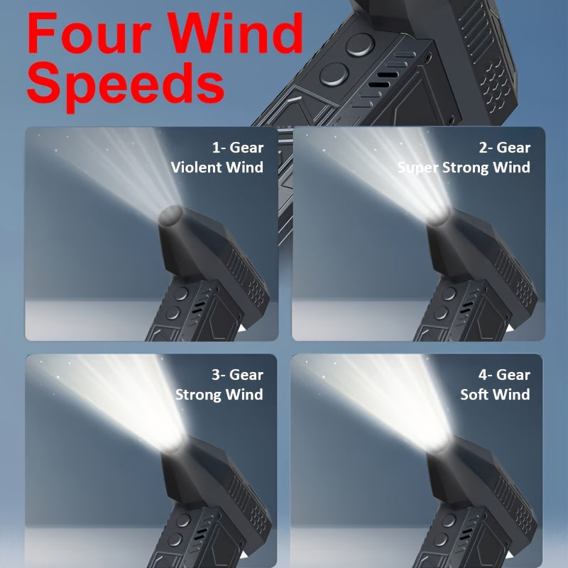 Mini ventilador de chorro de aire comprimido de 5000mAh, soplador de potencia con 9 accesorios