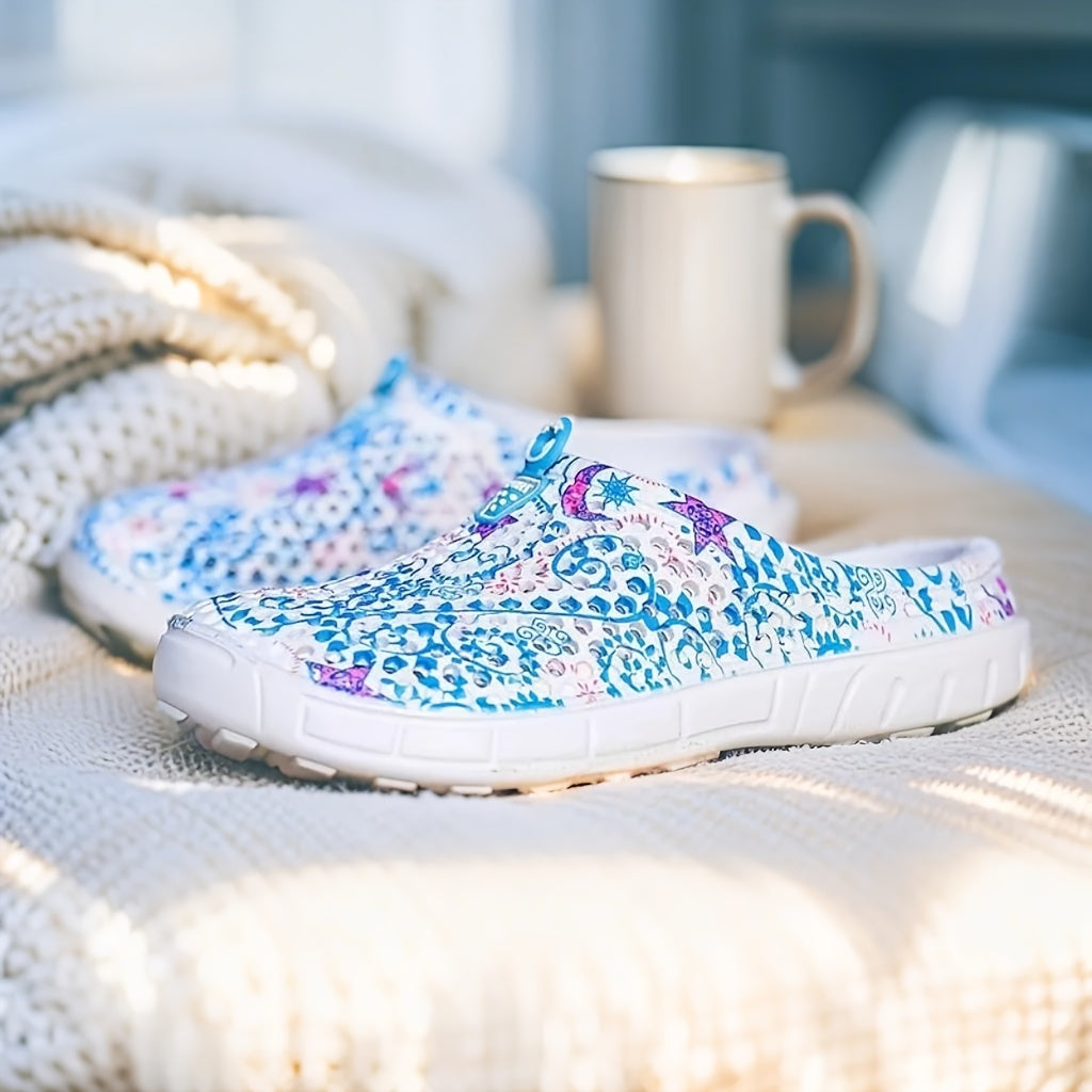 Women's Summer Shoes Breathable Star Moon Print Comfortable Stylish