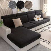 Checkered Pattern Polar Fleece Sofa Cover Boho Style Stretch Fabric Stain and Pet Scratch Protection