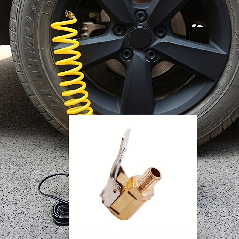 Universal Metal Tire Pump Connector with Pressure Release Valve for Car Tires