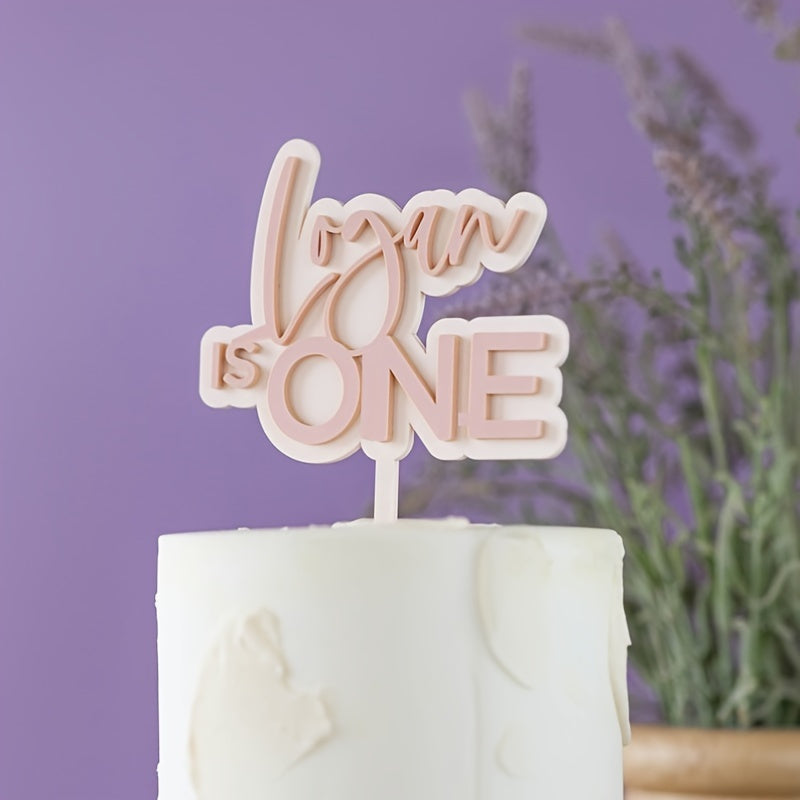 Personalized Acrylic Cake Topper White Custom Name and Number for Birthdays and Parties