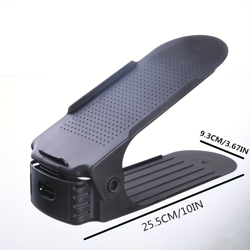 Organizador de zapatos de plástico con 12 compartimentos, almacenamiento apilable de doble capa para dormitorios, habitaciones y armarios