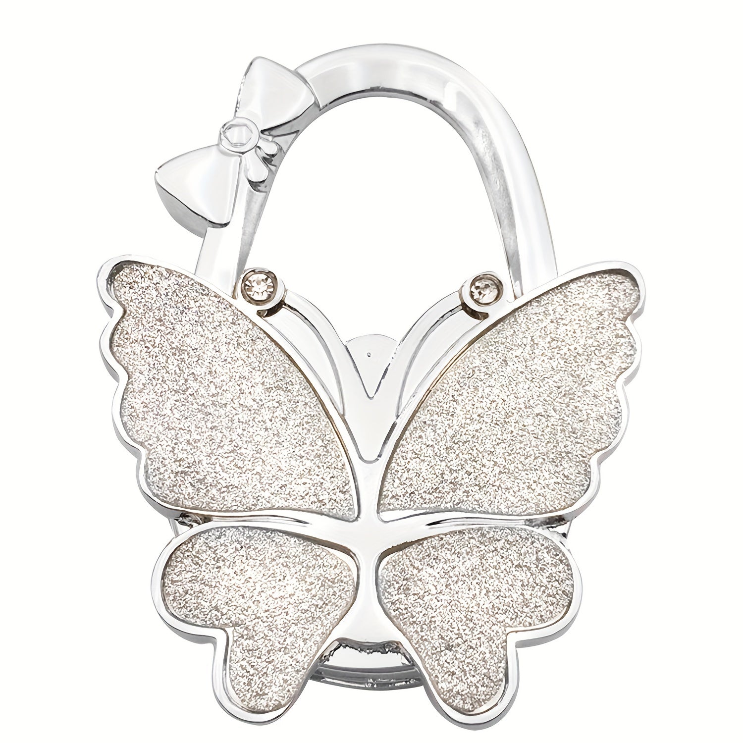 Shiny Butterfly-Shaped Folding Hanging Hook for Handbags and Accessories