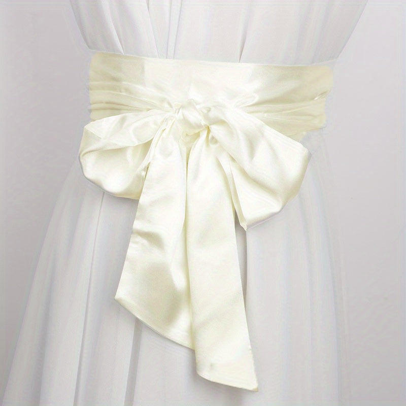 Женский сатиновый корсетный пояс с бантом, широкий пояс и детали корсета