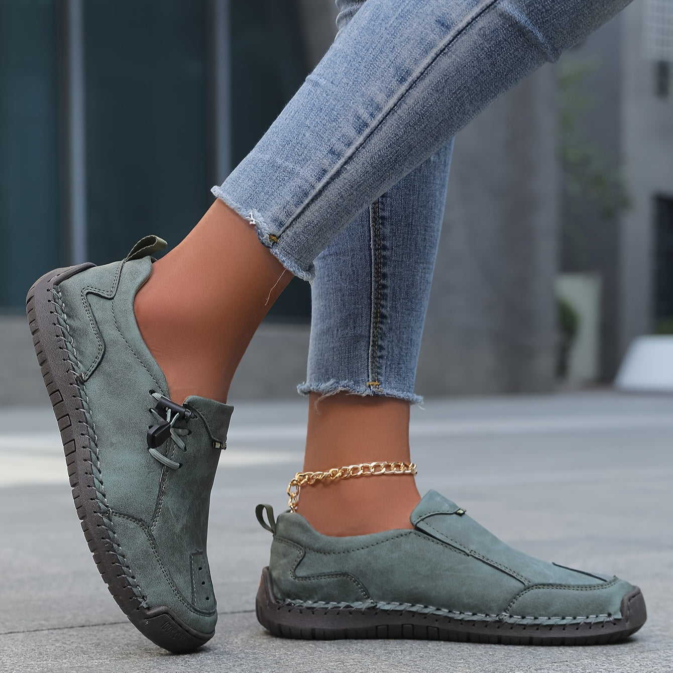 Zapatos de mujer tipo mocasín sintéticos con slip-on casual y borla