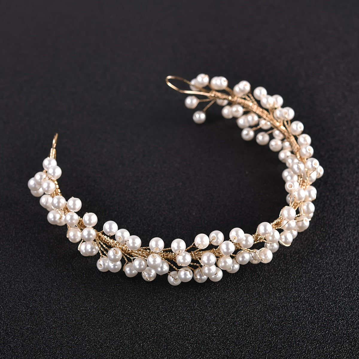 Bridal Wedding Hair Accessories with Pearl Chain for Cross-Border Europe and America